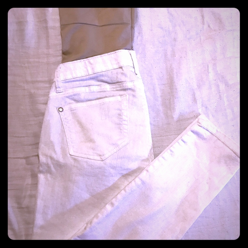Slim Leg Over Bump White Maternity Jeans